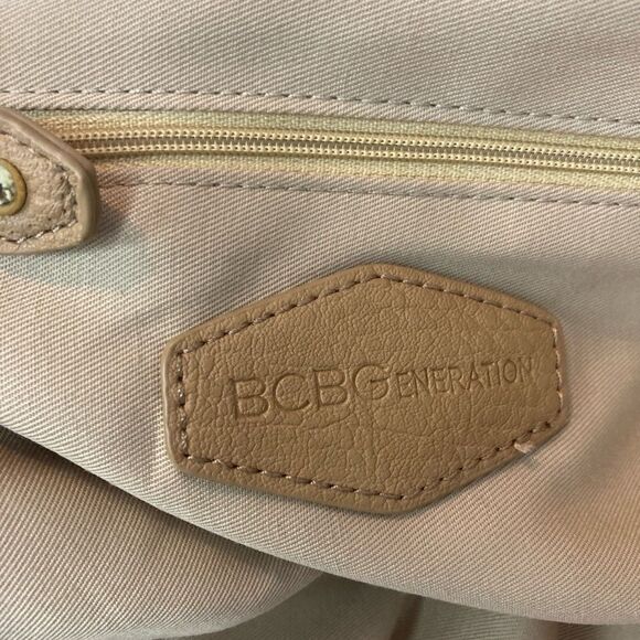 BCBG linen blend purse w/ detachable crossbody strap southwest summer vibe - Picture 5 of 16